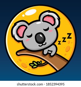 cute koala design is sleeping