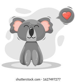 Cute koala emoticon cartoon vector