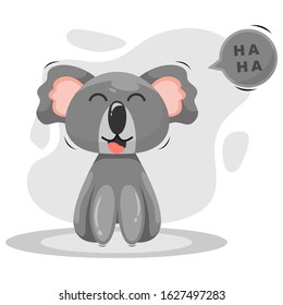 Cute koala emoticon cartoon vector