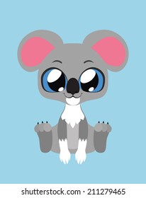 Cute Koala flat illustration art