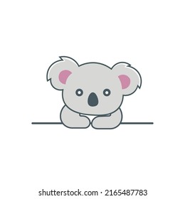 Logo de Cute koala en estilo moderno de caricatura