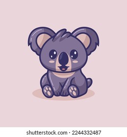 cute koala illustration cartoon vector