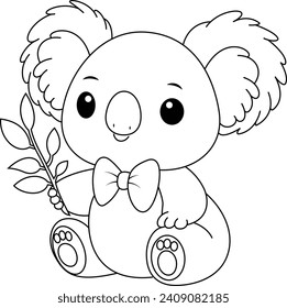 Cute Koala Illustrationsseite für Kinder