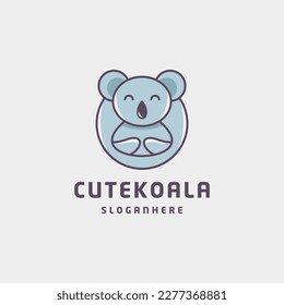 Cute koala logo. koala icon template .