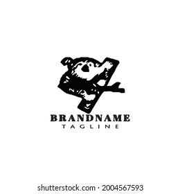 cute koala logo template icon modern vector beautiful