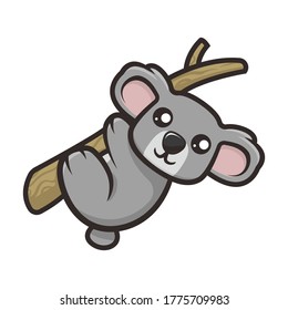 Cute Koala mascot design illustration