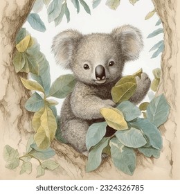 Cute koala mit Naturplatz