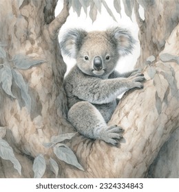 Cute koala mit Naturplatz