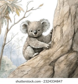 Cute koala mit Naturplatz