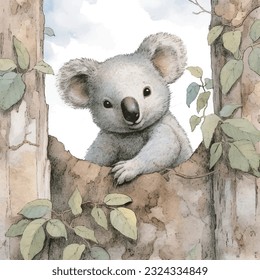 Cute koala mit Naturplatz