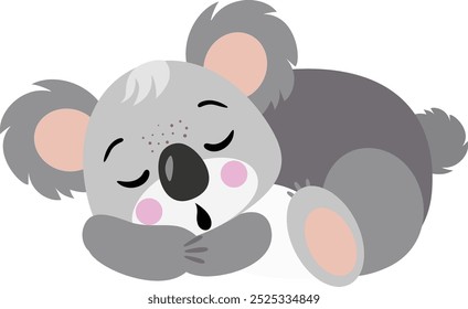 Süße Koala, einzeln auf Weiß