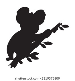 Cute Koala Sleeping on Tree Branch, Lovely Australian Animal Cartoon Vector Illustration