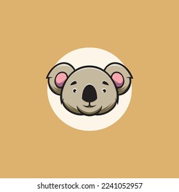 cute koala smiling cartoon Illustration