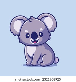 Cute koala Stehende Cartoon Vektorsymbol