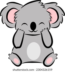 Cute koala vector art illustration