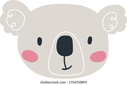 Cute Koala. Vector cartoon image