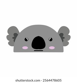 cute koala vector, drawing cartoon koala face, drawing koala face easy and simple full color