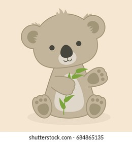 Cute koala vector illustration