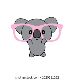 Cute koala vector illustration, animal kawaii graphic