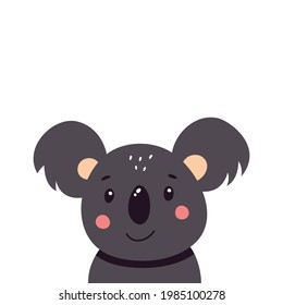 Cute koala. Vector illustration isolated on white background.