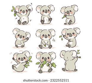 cute koala vector illustration mascot