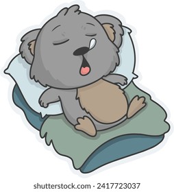 lindo vector koala para pegatina 