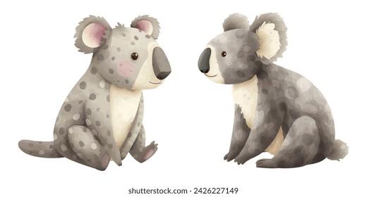 Nette Koala Aquarell Vektor-Illustration