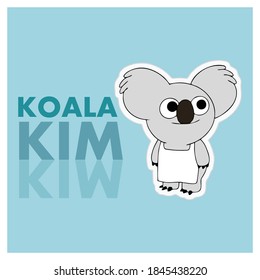 Cute Koala Wearing Apron illustration vector design