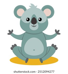 A cute Koala Yoga Vector Icon Illustration