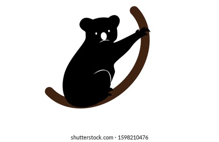 Cute koalas of animals for logos and icons