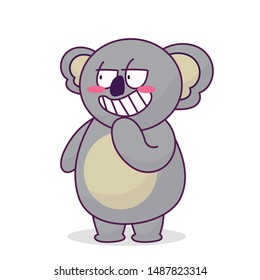 cute koalas with expressions of revenge vector illustration