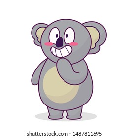 cute koalas with happy expressions vector illustration