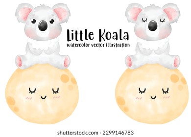 Cute Koalas, Koala vector, Koala illustration, Sleepy Koala, Baby Koala