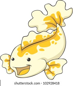 Cute Koi Fish Cartoon