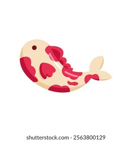 Cute Koi Fish Chinese Style Illustration