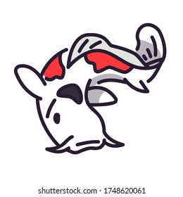 Cute Koi Fish Illustration. Suitable for icon, children book, website, etc
