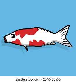 cute koi fish vector illustration