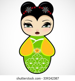 Cute kokeshi doll