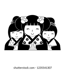 cute kokeshi dolls