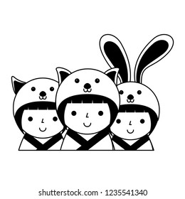 cute kokeshi dolls