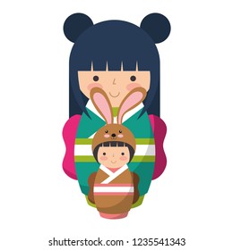 cute kokeshi dolls