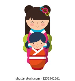 cute kokeshi dolls