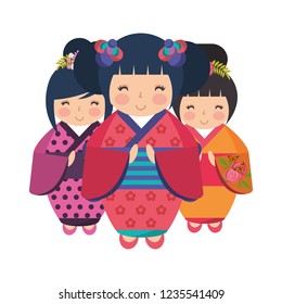 cute kokeshi dolls