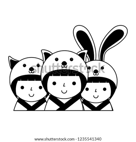 cute kokeshi dolls