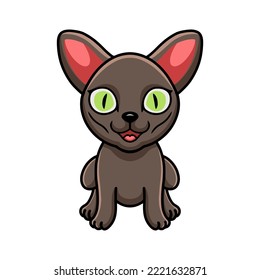 Cute korat cat cartoon sitting