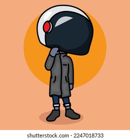 Cute korean chibi Astronaut fashion character