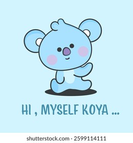 Cute Koya of BT21 Character , kim Namjoon BT21 Character Koya Illustration, Popular and Cool Character