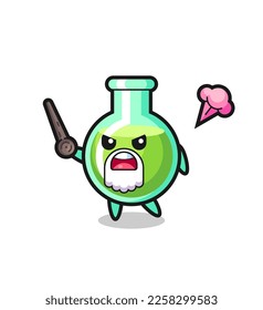 cute lab beakers grandpa is getting angry , cute style design for t shirt, sticker, logo element