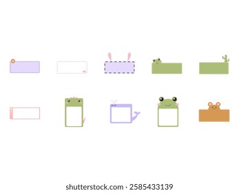 Cute Label Name Tag Element Set