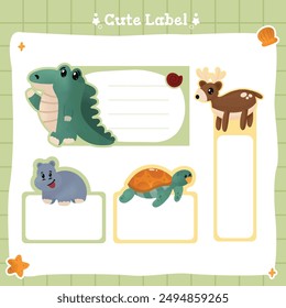 cute label for school  name tag
